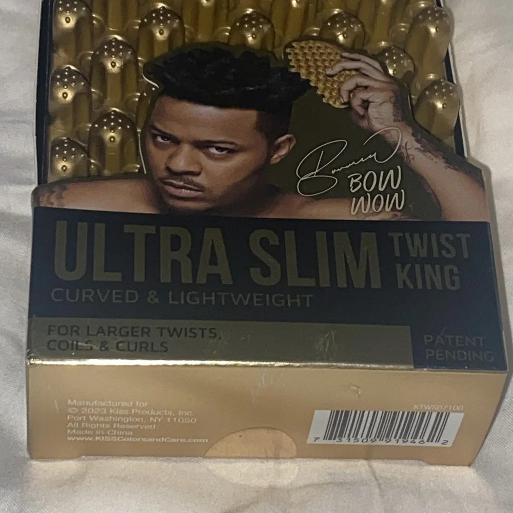 KISS‎ Colors & Care Ultra Slim Twist King Premium Hair Brush Coils Curls NEW